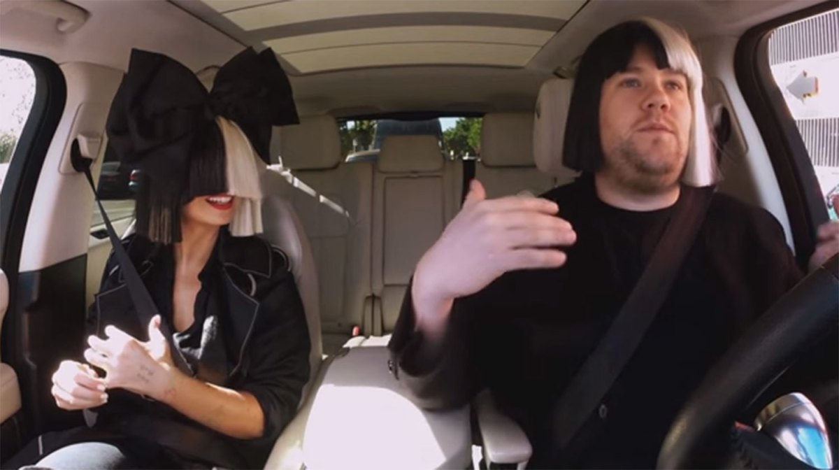 WATCH Sia On Carpool Karaoke With James Corden Talk About Pop Music(02)