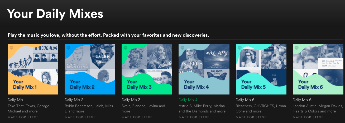 Spotify Daily Mix