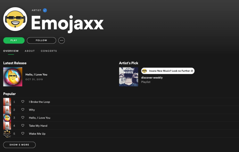 SPOTIFY: Request To Artists - 'Artist's Pick'